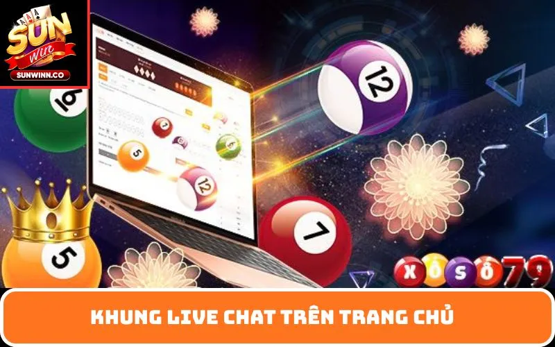 Khung live chat trên trang chủ