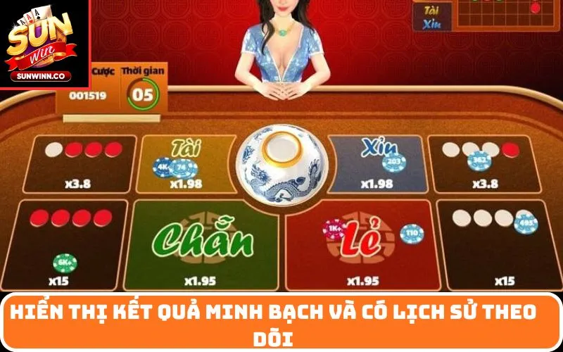 Hiển thị kết quả minh bạch và có lịch sử theo dõi