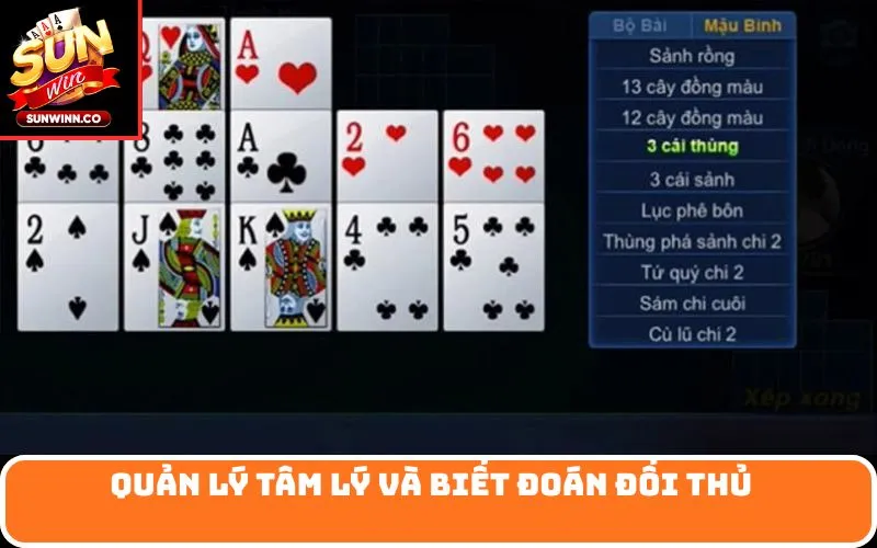 Quản lý tâm lý và biết đoán đối thủ